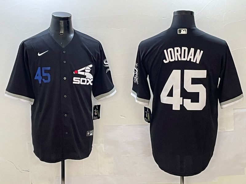 Men Chicago White Sox #45 Jordan Black Game Fashion 2025 Nike MLB Jersey style 2